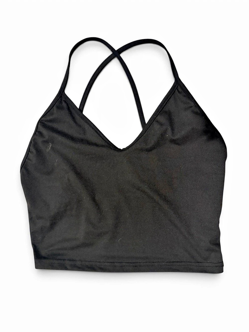 SHEIN Black Crop Top Size Medium Like New